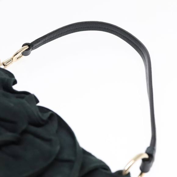 SAINT LAURENT Shoulder Bag Suede Gold Black 112930 Auth 90699 - Picture 8 of 16